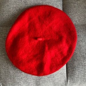 Red Wool Beret